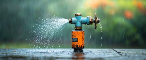 Water Sprinkler in Rainy Weather