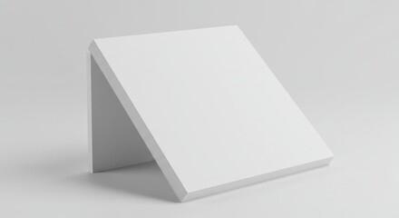 Minimalist White Geometric Composition with Striking Angles and Subtle Shadows