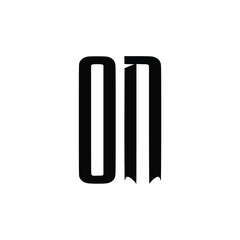 ON monogram logo design letter text name symbol monochrome logotype alphabet character simple logo