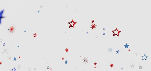 Red, white, and blue stars on a light grey background. Perfect for 4th of July, Memorial Day, or...