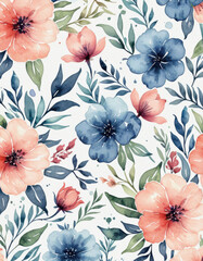 Delicate watercolor flowers on a clean white background, perfect for designs and projects