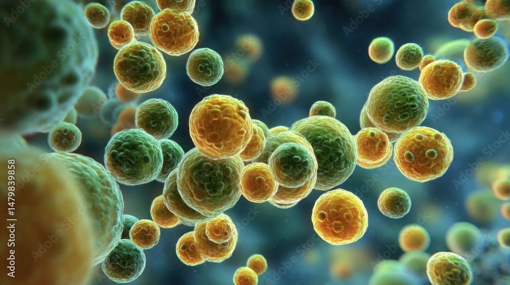 Poster microscopic world: a visual exploration of cellular structures