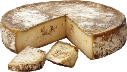 Aged Cheese Wheel with Slices