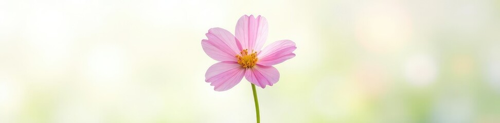 Fototapeta premium Single isolated flower stem on white background, plants, garden, stem