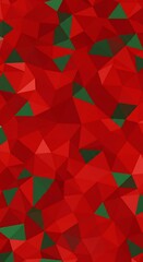 Naklejka premium Crimson & Emerald Low-Poly Abstract