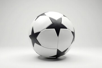 Naklejka premium Studio shot of a pristine white football against a pure white backdrop , perfect condition, template, element