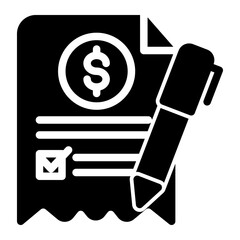 Fee Icon # Notary Pack Themes # Solid Style