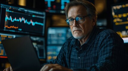 Obraz premium Stock Market Analyst: Data Analysis & Trading