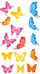 Joyful Flight: Vibrant Butterfly Illustration