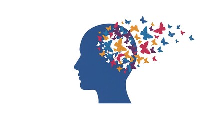 Colorful Butterflies: Mind's Flight of Freedom