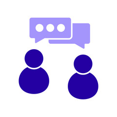 Icon a speaking, isolated against a clean background.