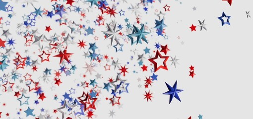Red, white, and blue stars burst background. Perfect for 4th of July, Memorial Day, or other patriotic celebrations.