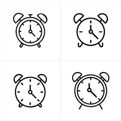 Alarm Clock Reminder Notification icon set