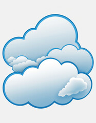 Fototapeta premium A collection of clouds floating in the sky