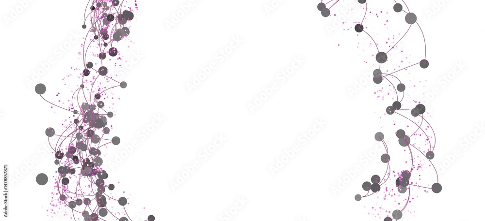 Poster Modern abstract background with connected dots and lines. Perfect for tech, network, or connection themes.