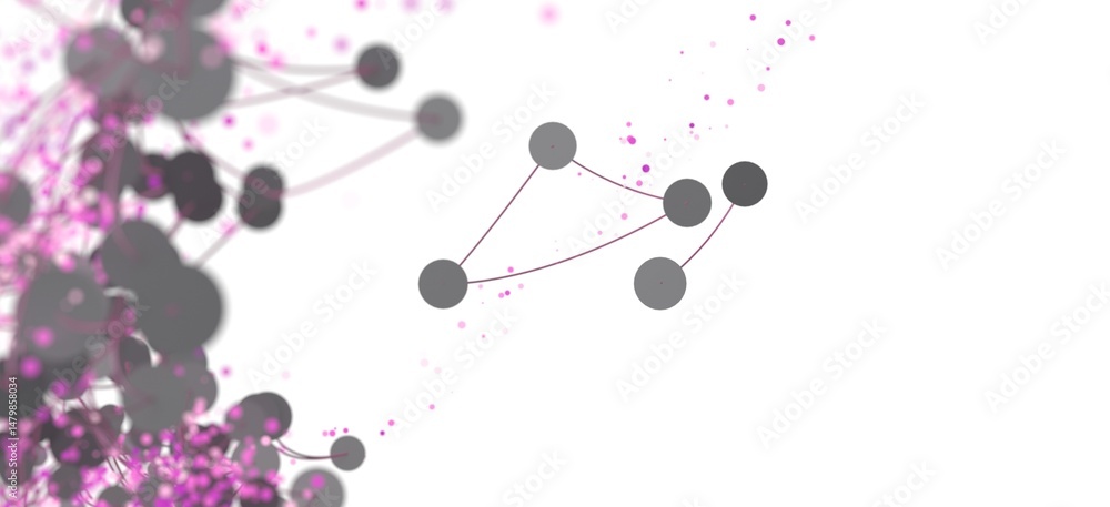 Poster Abstract background image featuring connected dots and lines, perfect for technology or network concepts.