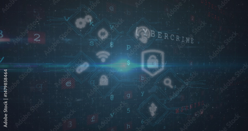 Poster image of text with globe and network of connections