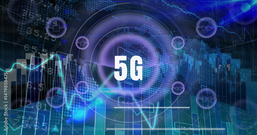 Poster image of 5g text over data processing