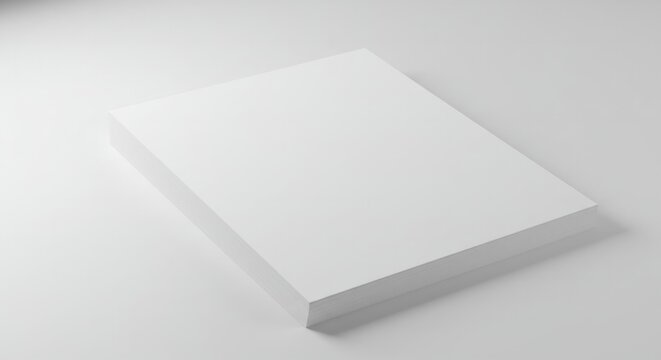 Stack of blank white paper sheets, ready for printing or writing concepts