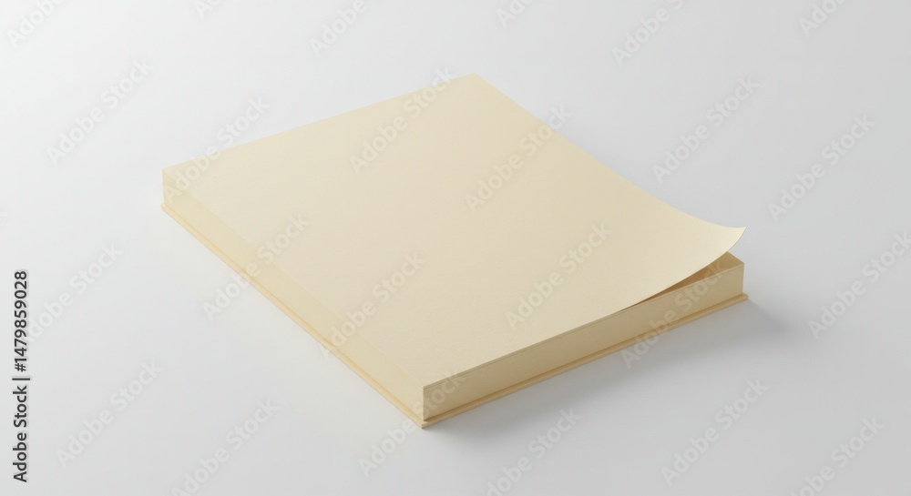 Poster stack of pristine notepaper symbolizing creative ideas and simple solutions