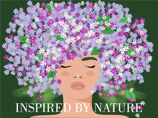 Portrait of a woman inspired by nature