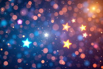 colorful background with stars and sparkles