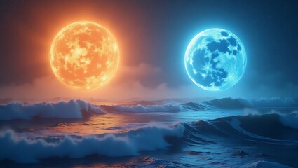 Binary Star Reflections on an Ocean World