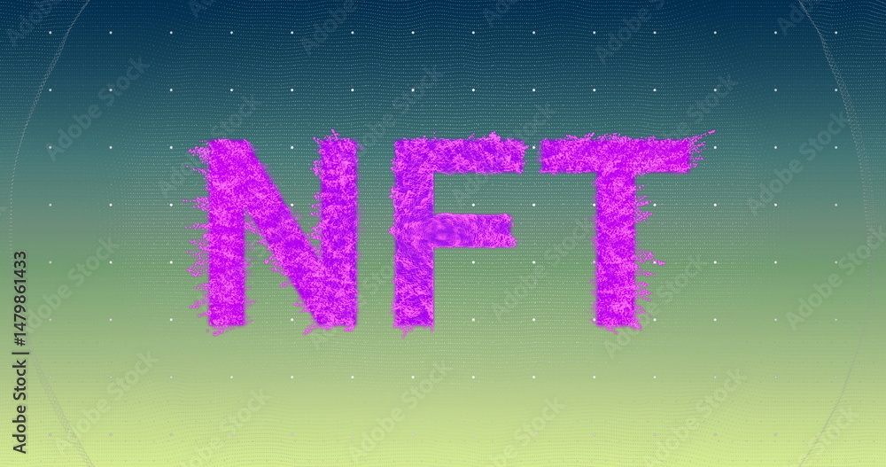 Poster image of nft text over grid