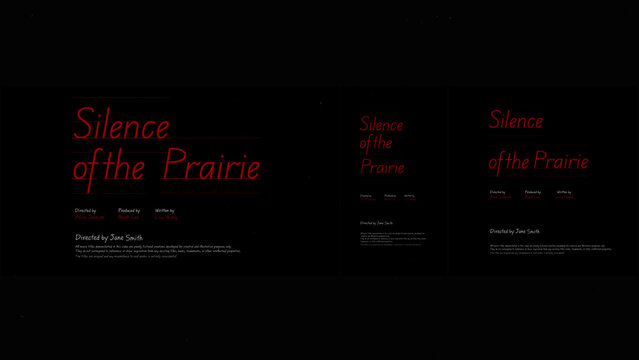 Cinematic Film Title Card, Movie Poster Typography Overlay 201 | Fully Modular Editable Layouts & Easy Text Animator Control to Create Custom Text Animations Without KeyFrames