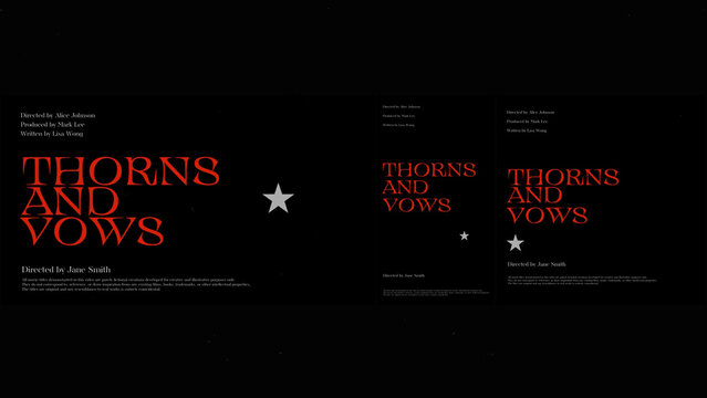 Cinematic Film Title Card, Movie Poster Typography Overlay 204 | Fully Modular Editable Layouts & Easy Text Animator Control to Create Custom Text Animations Without KeyFrames