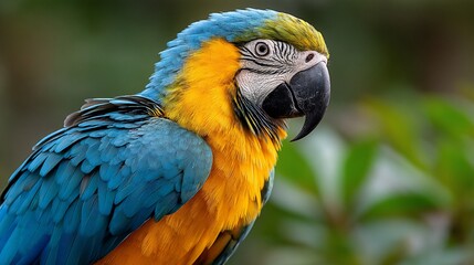 Fototapeta premium Vibrant parrot displays its stunning plumage