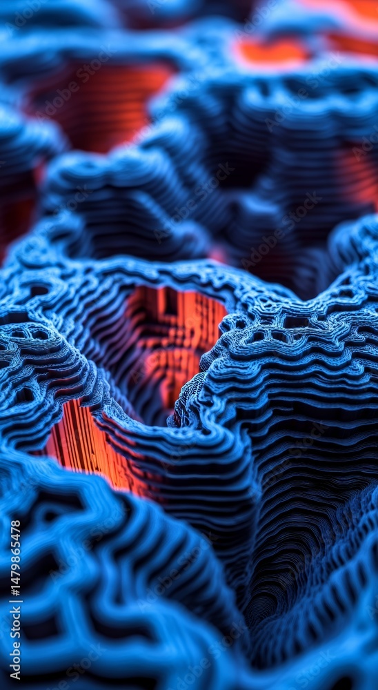 Poster a 3d layered design of abstract paper cut waves is a key element in this modern art piece, which boa