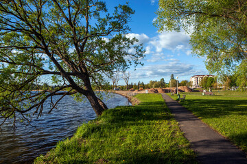 Eastern shore of Lake Myastro. Myadel. Myadel district. Minsk region. Belarus