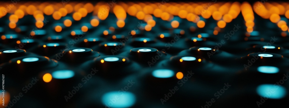 Poster abstract pattern with bokeh lights