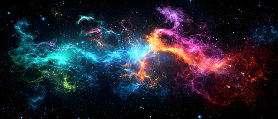 Colorful Nebula In Space