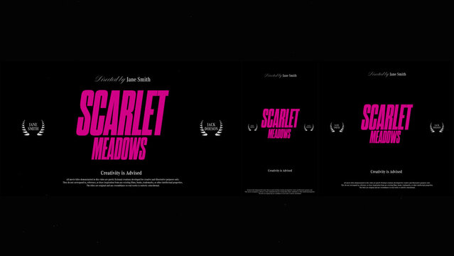 Cinematic Film Title Card, Movie Poster Typography Overlay 218 | Fully Modular Editable Layouts & Easy Text Animator Control to Create Custom Text Animations Without KeyFrames
