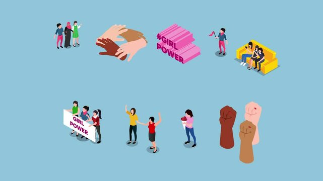 Girl Power, Feminism, and Women&rsquo;s Empowerment 3d animation cartoon