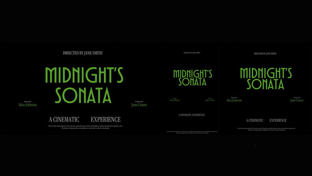 Cinematic Film Title Card, Movie Poster Typography Overlay 225 | Fully Modular Editable Layouts & Easy Text Animator Control to Create Custom Text Animations Without KeyFrames