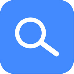 Search Icon on Blue Background