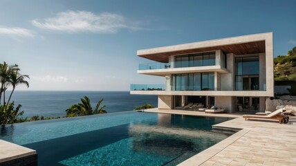 Fototapeta premium luxury hotel swimming pool