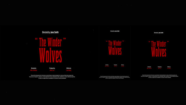 Cinematic Film Title Card, Movie Poster Typography Overlay 229 | Fully Modular Editable Layouts & Easy Text Animator Control to Create Custom Text Animations Without KeyFrames