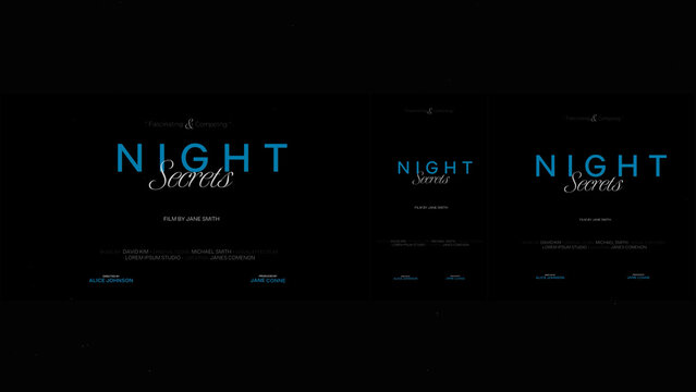 Cinematic Film Title Card, Movie Poster Typography Overlay 244 | Fully Modular Editable Layouts & Easy Text Animator Control to Create Custom Text Animations Without KeyFrames