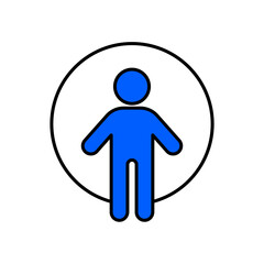 Icon a human, isolated against a clean background.