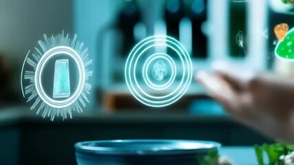 Futuristic food analysis: digital interface displaying culinary data analysis - Powered by Adobe