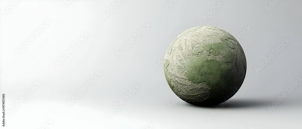 Poster abstract geometric sphere with gradient color