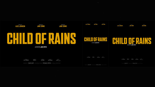 Cinematic Film Title Card, Movie Poster Typography Overlay 250 | Fully Modular Editable Layouts & Easy Text Animator Control to Create Custom Text Animations Without KeyFrames