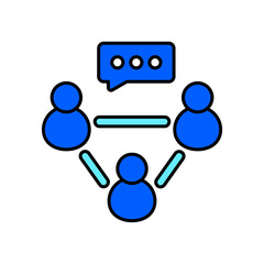 Icon a social network, isolated against a clean background.