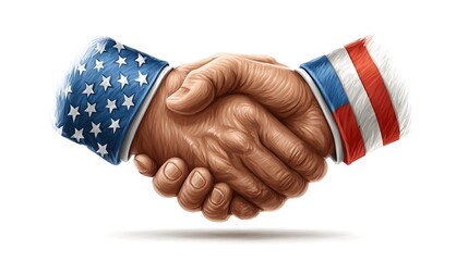 USRussia Handshake Deal with Partnership, and Diplomacy.