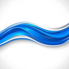 Abstract wavy blue and silver design