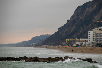 Il lungomare della città di Pesaro, Marche